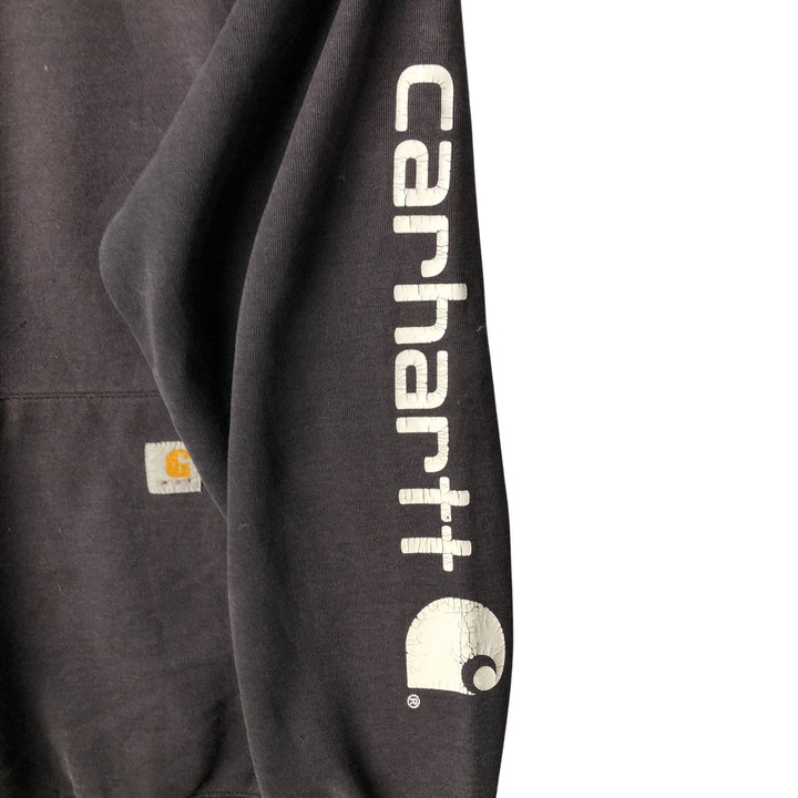 Carhartt Sweat Pullover Hoodie Men's XL Size cotton black type Vintage Second Hand
