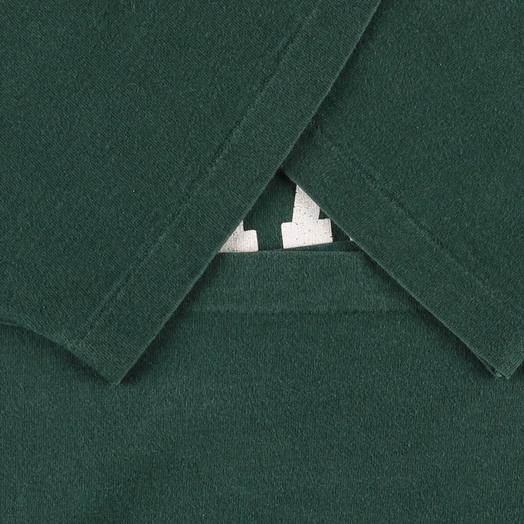 90'S Fruit of the Loom Michigan State University Single-Stitch College T-Shirt, Made in USA, Men's Size XL, Vintage cotton Green type dark green Vintage Second Hand