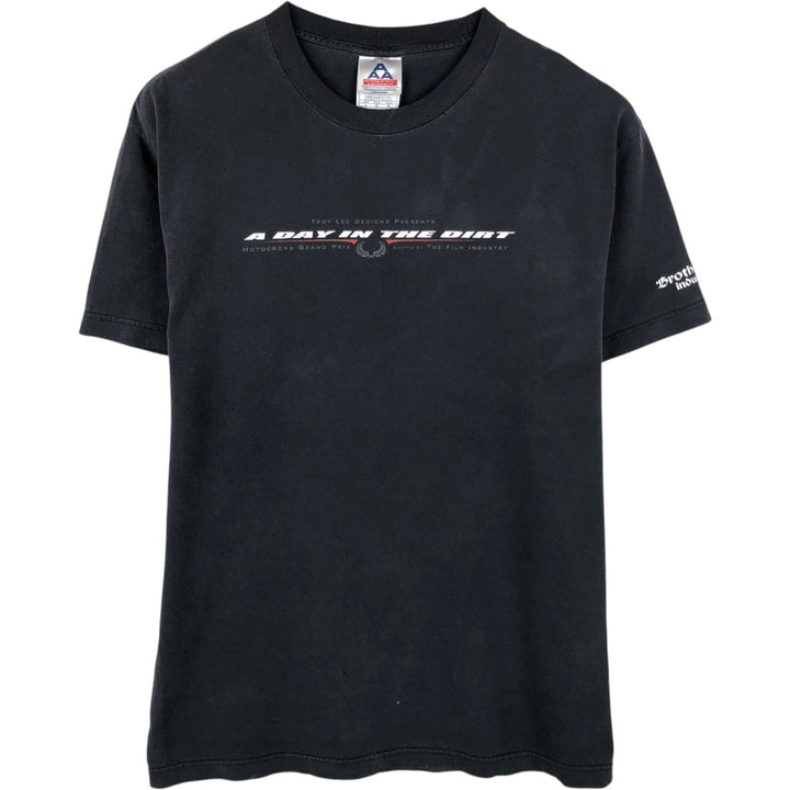 2000s- ALSTYLE Printed T-Shirt, Men's Size L (approx.) cotton black type Vintage Second Hand