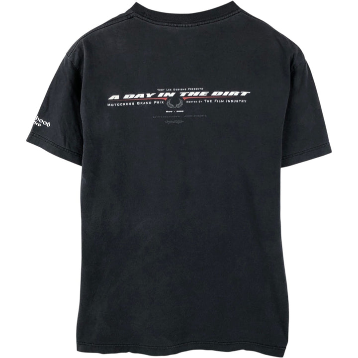 2000s- ALSTYLE Printed T-Shirt, Men's Size L (approx.) cotton black type Vintage Second Hand