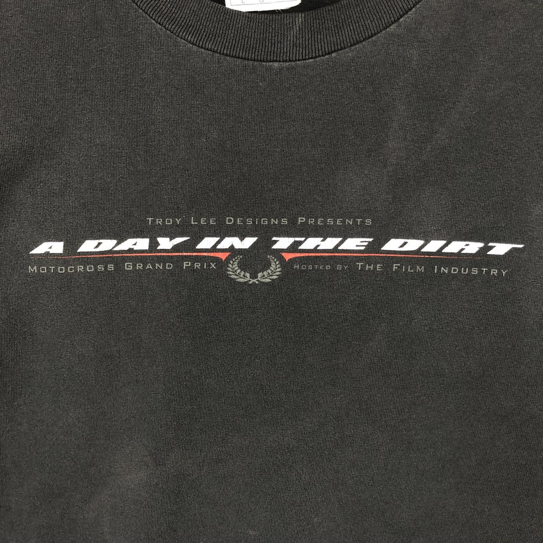 2000s- ALSTYLE Printed T-Shirt, Men's Size L (approx.) cotton black type Vintage Second Hand
