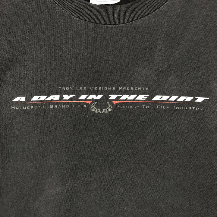 2000s- ALSTYLE Printed T-Shirt, Men's Size L (approx.) cotton black type Vintage Second Hand
