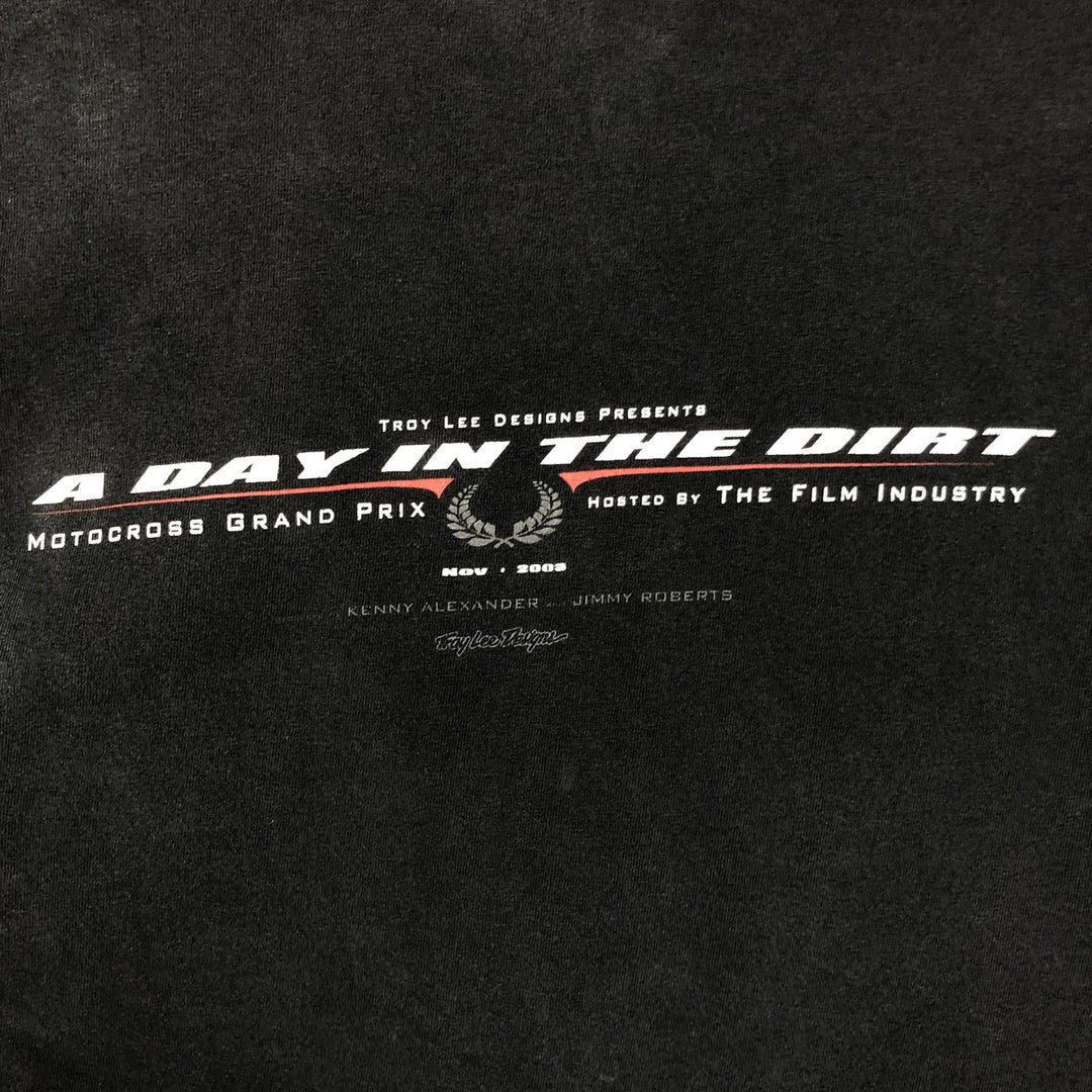 2000s- ALSTYLE Printed T-Shirt, Men's Size L (approx.) cotton black type Vintage Second Hand