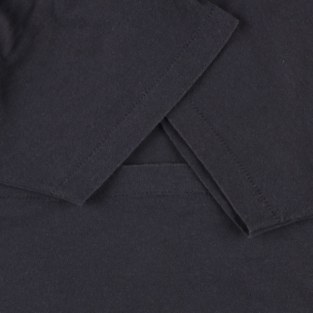 90'S Fruit of the Loom Best Printed T-shirt, Made in USA, Men's L size, Vintage cotton black type Vintage Second Hand