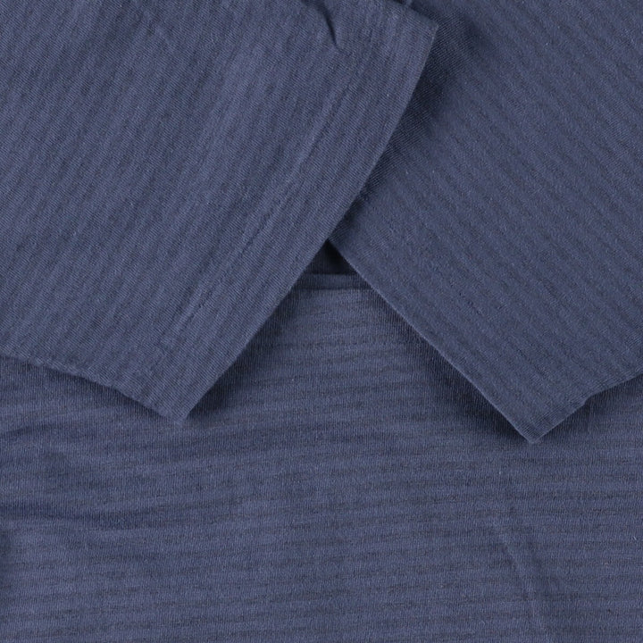 Vintage 90'S JCPenney TOWNCRAFT striped pocket T-shirt, Made in USA, Men's Medium cotton blue type Vintage Second Hand