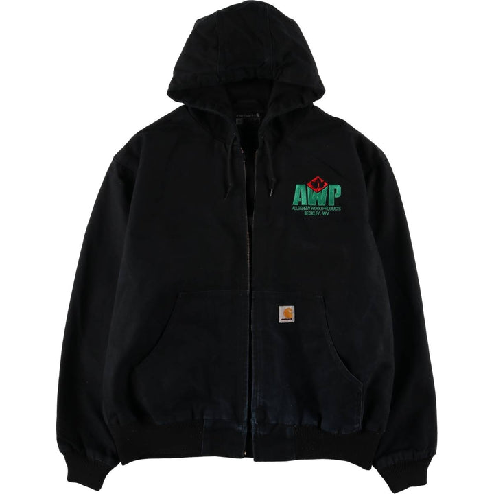 Special Price: Carhartt Loose Fit Active Jacket, Duck Full Zip Hoodie, Men's XL cotton black type Vintage Second Hand