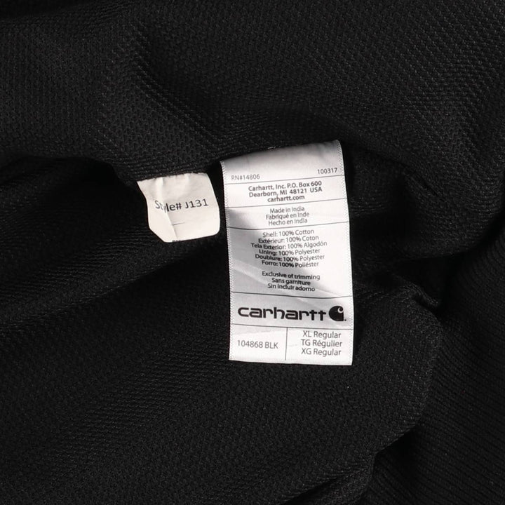 Special Price: Carhartt Loose Fit Active Jacket, Duck Full Zip Hoodie, Men's XL cotton black type Vintage Second Hand