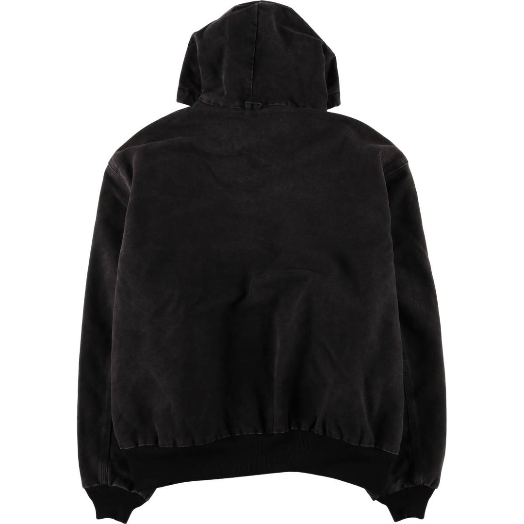 00'S Carhartt Active Jacket, Padded Duck Full Zip Hoodie, Men's XXL cotton black type Vintage Second Hand