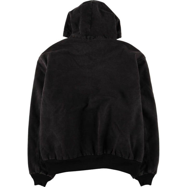 00'S Carhartt Active Jacket, Padded Duck Full Zip Hoodie, Men's XXL cotton black type Vintage Second Hand