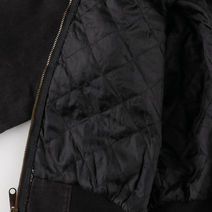 00'S Carhartt Active Jacket, Padded Duck Full Zip Hoodie, Men's XXL cotton black type Vintage Second Hand