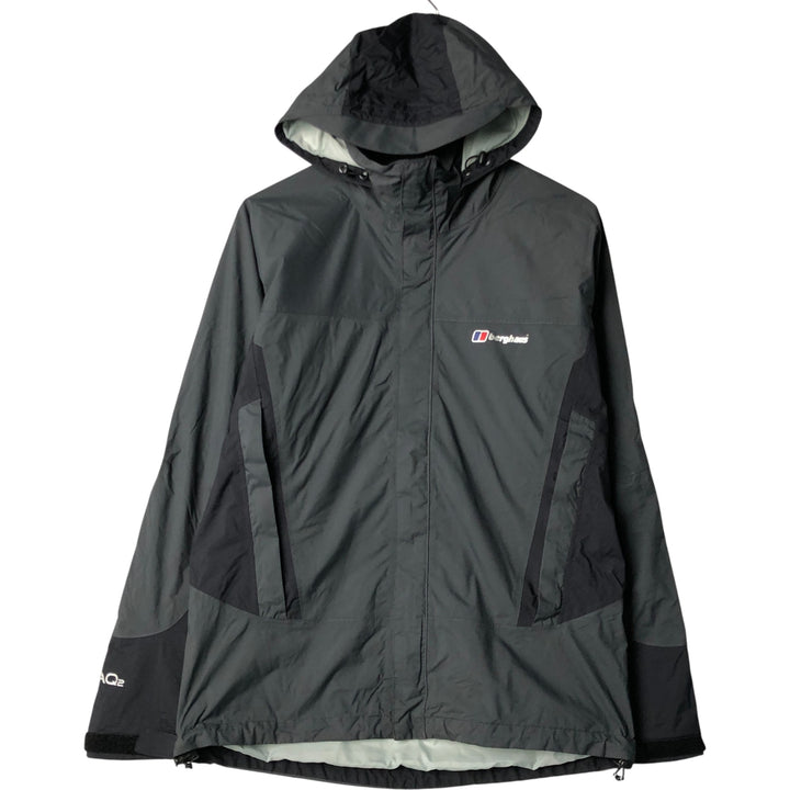 Berghaus AQ2 Mountain Parka Shell Jacket, Men's Size M Polyurethane Coated Nylon gray type Vintage Second Hand