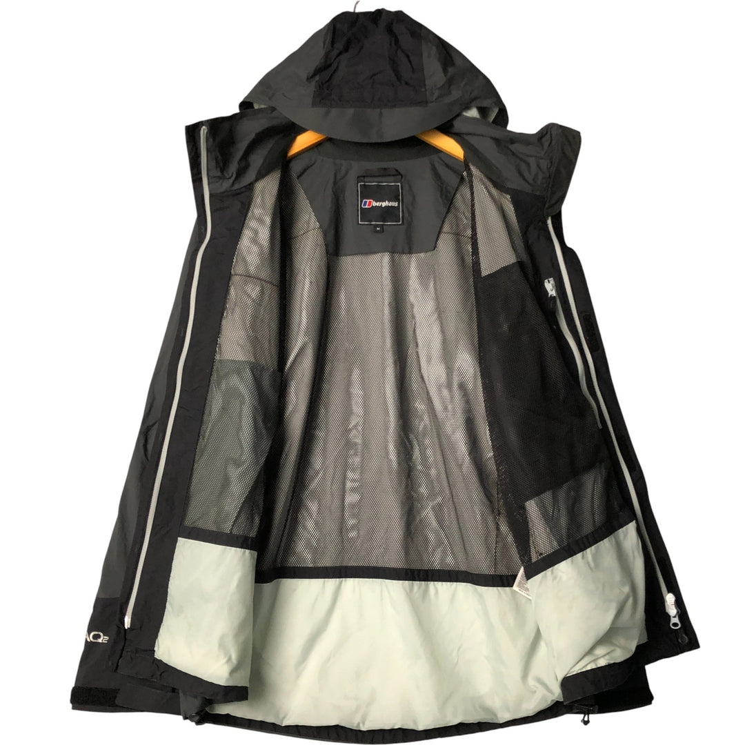 Berghaus AQ2 Mountain Parka Shell Jacket, Men's Size M Polyurethane Coated Nylon gray type Vintage Second Hand