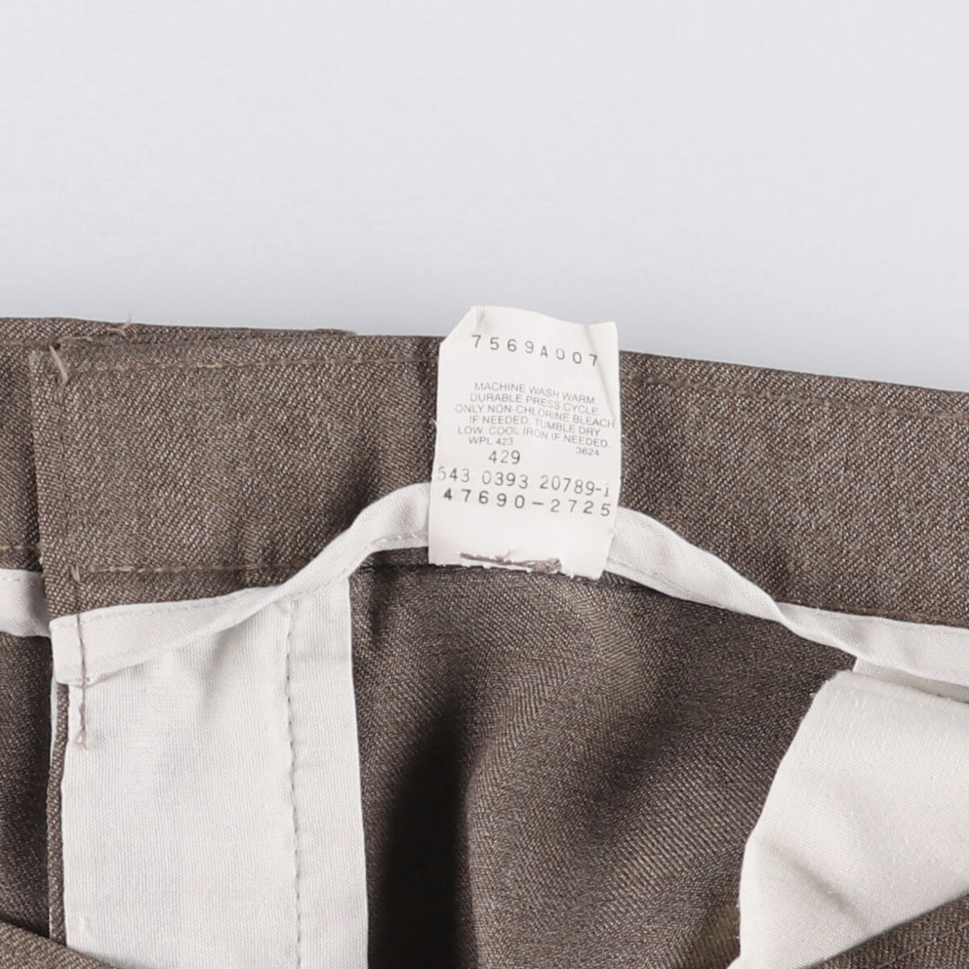 90'S Levi's Action Slacks, Made in USA, Men's, Size 34, Vintage polyester brown type Vintage Second Hand