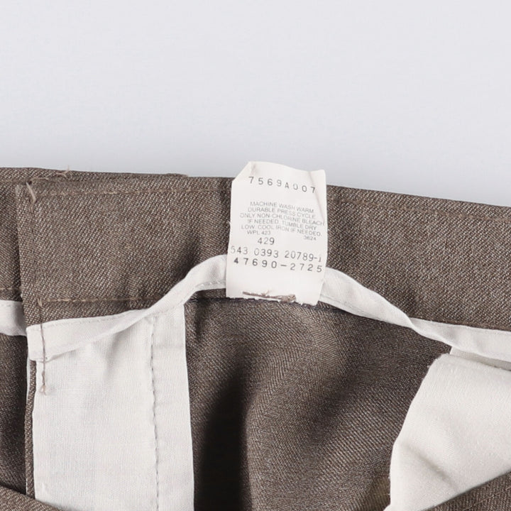 90'S Levi's Action Slacks, Made in USA, Men's, Size 34, Vintage polyester brown type Vintage Second Hand