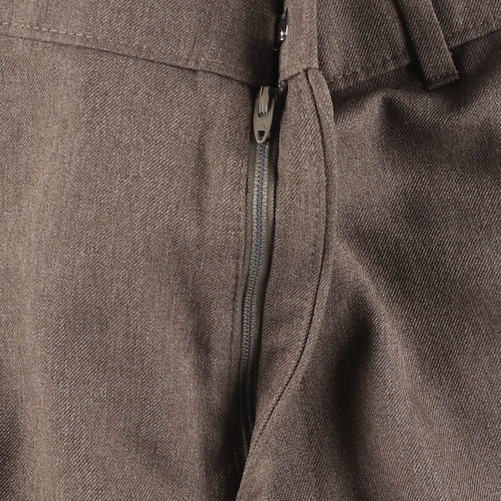 90'S Levi's Action Slacks, Made in USA, Men's, Size 34, Vintage polyester brown type Vintage Second Hand