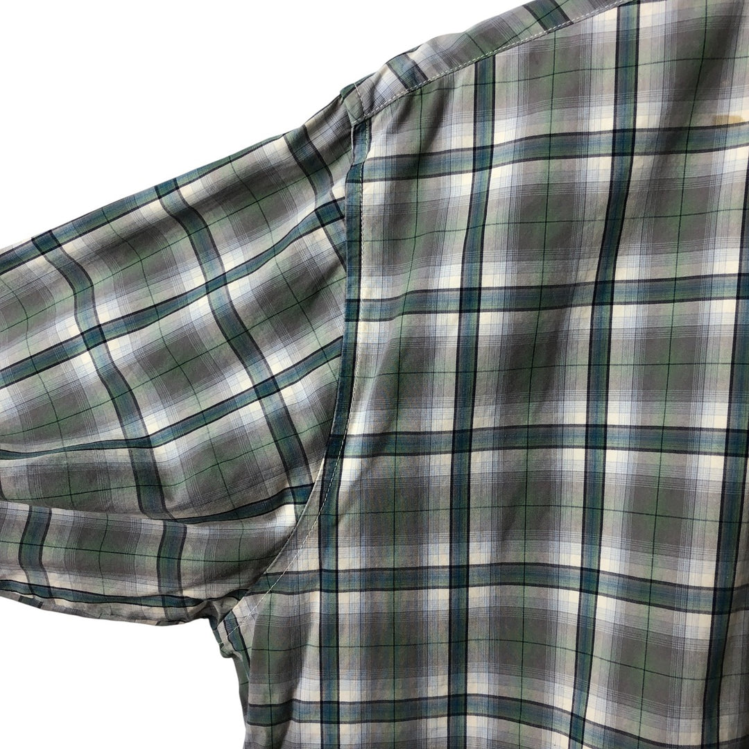 Ralph Lauren long-sleeved hidden button-down check shirt, men's size L cotton Blue type light blue Vintage Second Hand