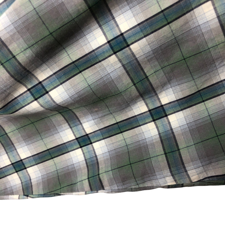 Ralph Lauren long-sleeved hidden button-down check shirt, men's size L cotton Blue type light blue Vintage Second Hand