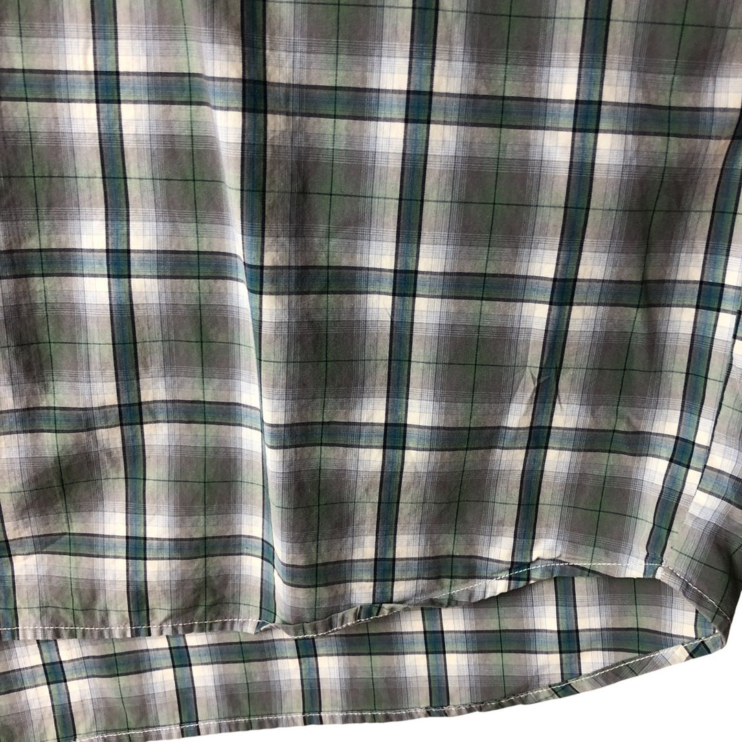 Ralph Lauren long-sleeved hidden button-down check shirt, men's size L cotton Blue type light blue Vintage Second Hand