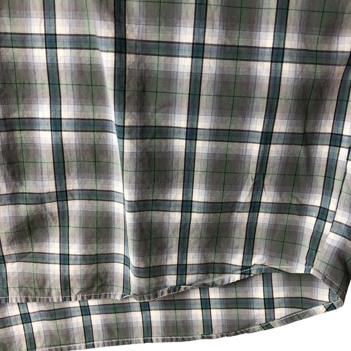 Ralph Lauren long-sleeved hidden button-down check shirt, men's size L cotton Blue type light blue Vintage Second Hand