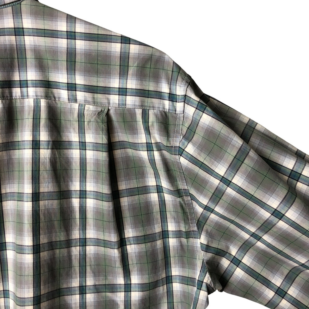 Ralph Lauren long-sleeved hidden button-down check shirt, men's size L cotton Blue type light blue Vintage Second Hand