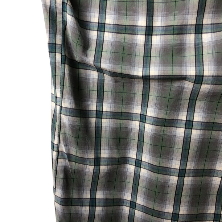 Ralph Lauren long-sleeved hidden button-down check shirt, men's size L cotton Blue type light blue Vintage Second Hand