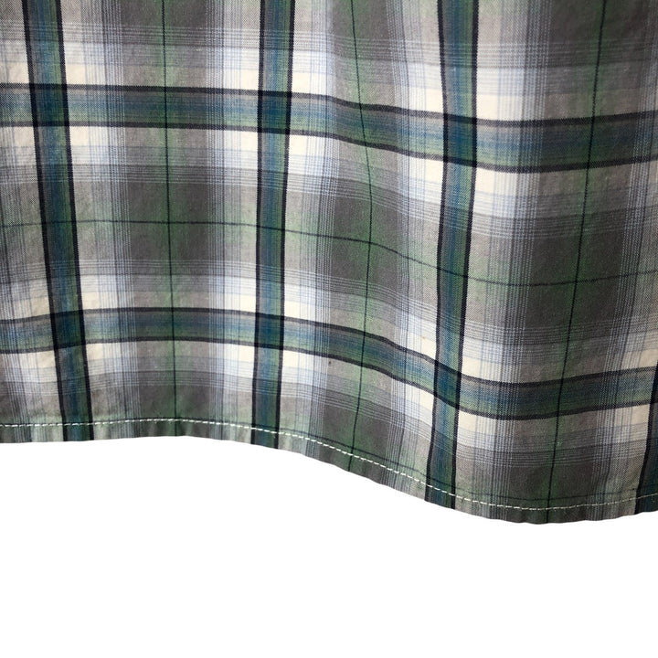Ralph Lauren long-sleeved hidden button-down check shirt, men's size L cotton Blue type light blue Vintage Second Hand