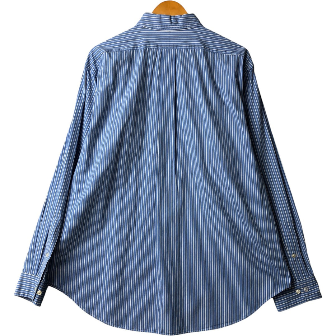 Ralph Lauren Classic Fit Long Sleeve Button Down Striped Shirt Men's XL cotton Blue type light blue Vintage Second Hand