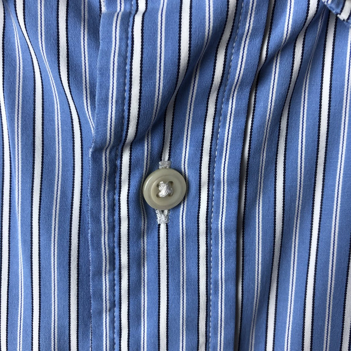 Ralph Lauren Classic Fit Long Sleeve Button Down Striped Shirt Men's XL cotton Blue type light blue Vintage Second Hand