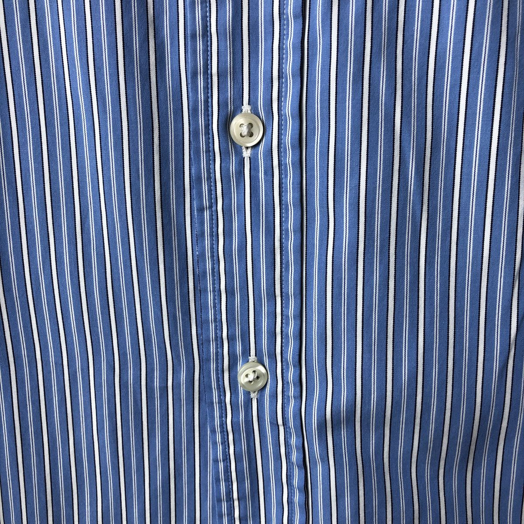 Ralph Lauren Classic Fit Long Sleeve Button Down Striped Shirt Men's XL cotton Blue type light blue Vintage Second Hand