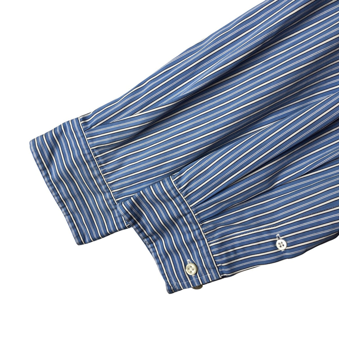 Ralph Lauren Classic Fit Long Sleeve Button Down Striped Shirt Men's XL cotton Blue type light blue Vintage Second Hand