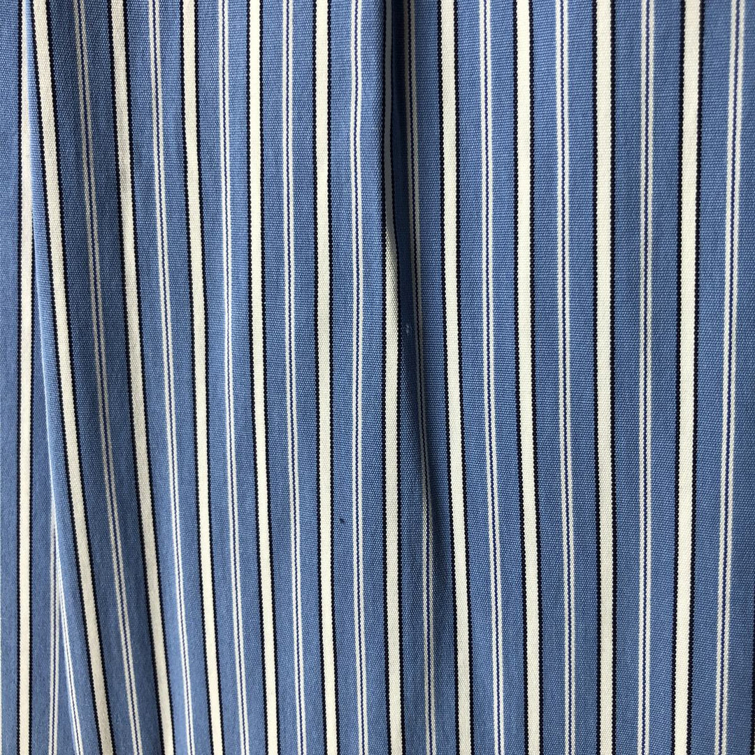 Ralph Lauren Classic Fit Long Sleeve Button Down Striped Shirt Men's XL cotton Blue type light blue Vintage Second Hand