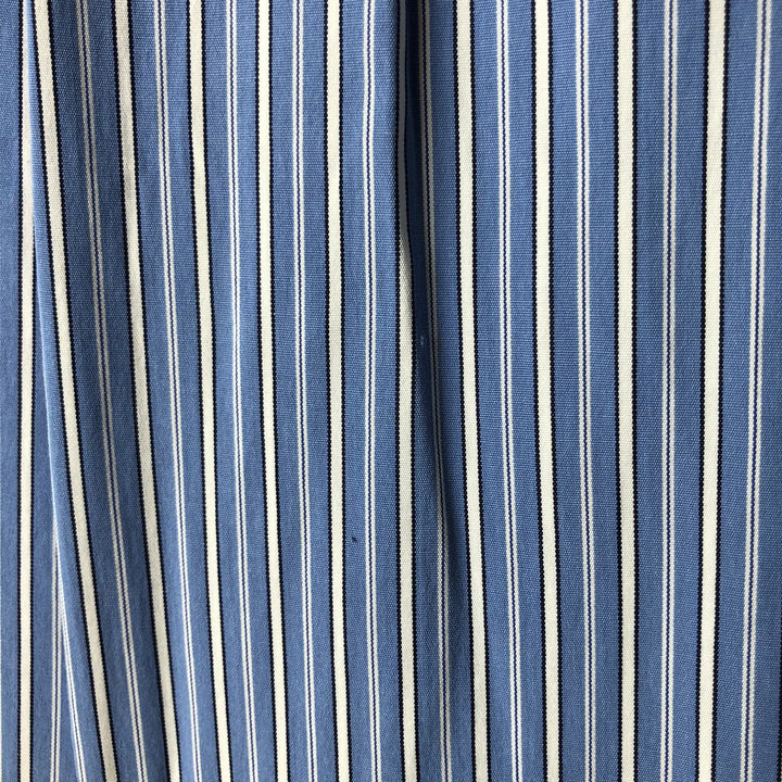 Ralph Lauren Classic Fit Long Sleeve Button Down Striped Shirt Men's XL cotton Blue type light blue Vintage Second Hand
