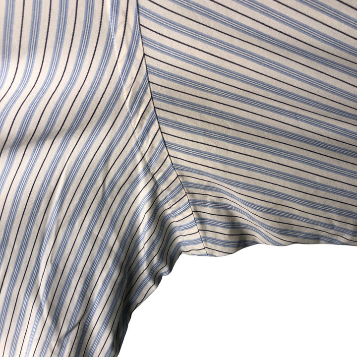 Ralph Lauren long sleeve button down striped shirt, men's XL size cotton Blue type light blue Vintage Second Hand