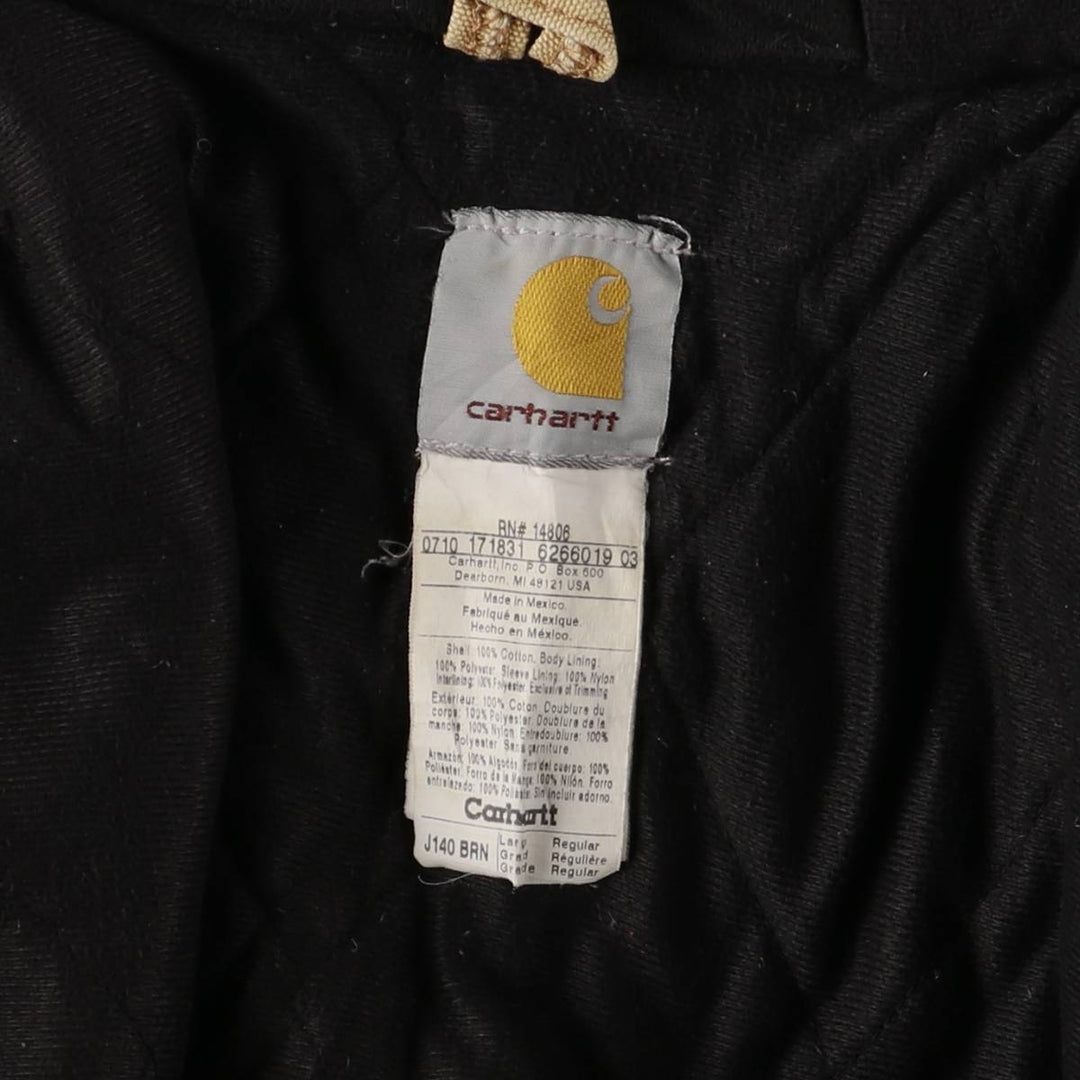 Carhartt Active Jacket, Padded Duck Full-Zip Hoodie, Men's Size L cotton beige type brown Vintage Second Hand