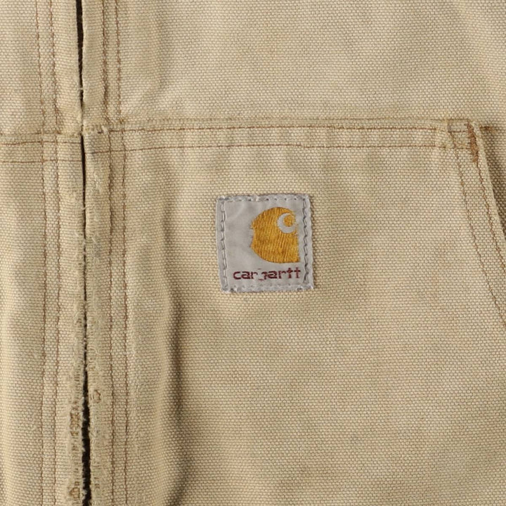 Carhartt Active Jacket, Padded Duck Full-Zip Hoodie, Men's Size L cotton beige type brown Vintage Second Hand