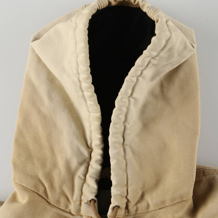 Carhartt Active Jacket, Padded Duck Full-Zip Hoodie, Men's Size L cotton beige type brown Vintage Second Hand