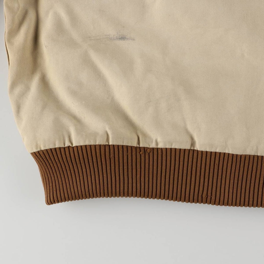 Carhartt Active Jacket, Padded Duck Full-Zip Hoodie, Men's Size L cotton beige type brown Vintage Second Hand