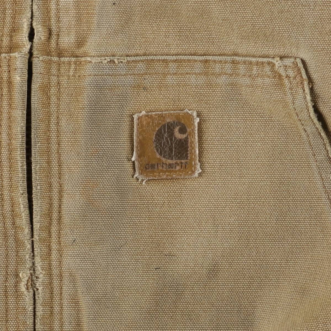 00'S Carhartt Padded Active Jacket Duck Full Zip Hoodie Men's XL cotton brown type Vintage Second Hand