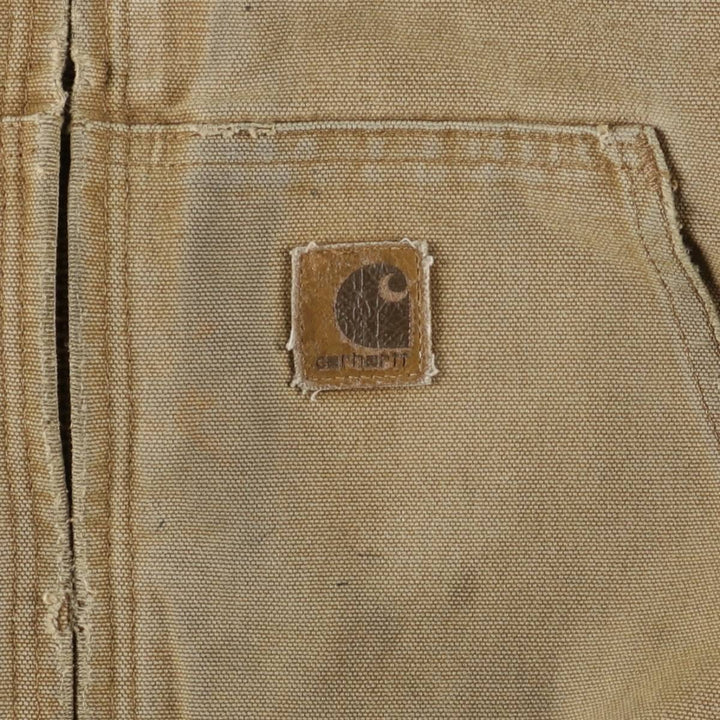 00'S Carhartt Padded Active Jacket Duck Full Zip Hoodie Men's XL cotton brown type Vintage Second Hand