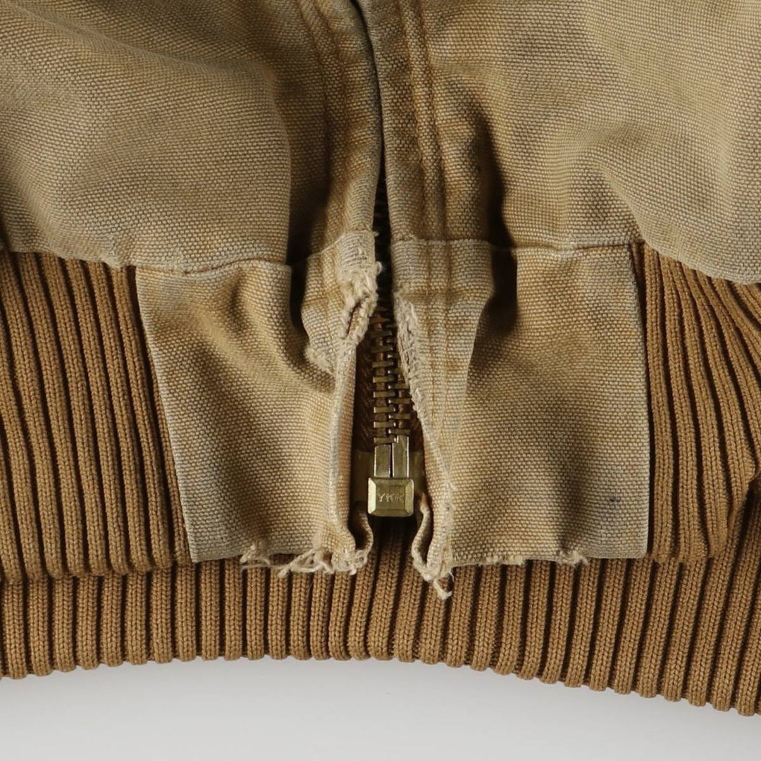 00'S Carhartt Padded Active Jacket Duck Full Zip Hoodie Men's XL cotton brown type Vintage Second Hand