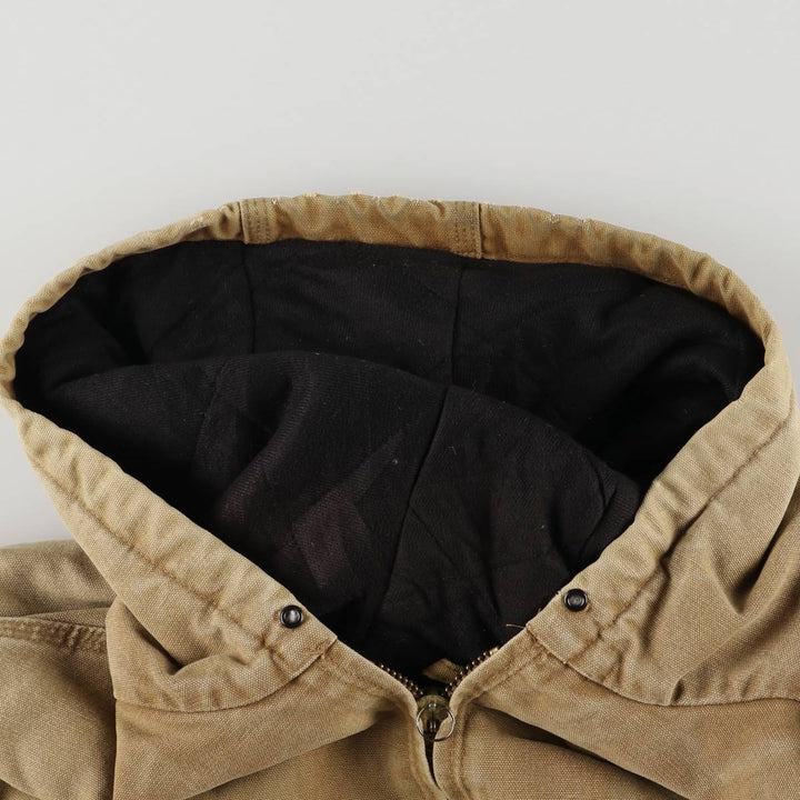 00'S Carhartt Padded Active Jacket Duck Full Zip Hoodie Men's XL cotton brown type Vintage Second Hand
