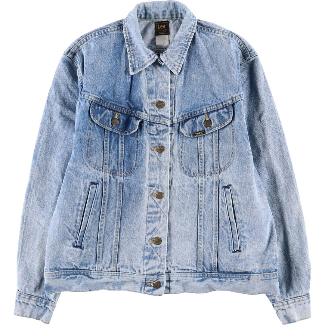 Vintage Lee Riders denim jacket from the 1970'S and 1980s, made in the USA, size L, for women. cotton blue type Vintage Second Hand
