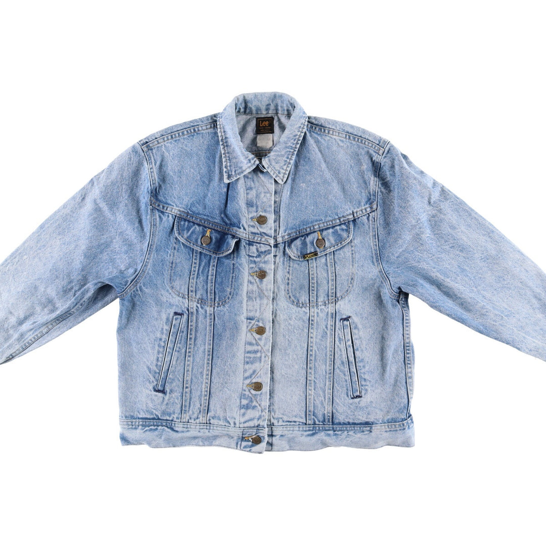 Vintage Lee Riders denim jacket from the 1970'S and 1980s, made in the USA, size L, for women. cotton blue type Vintage Second Hand