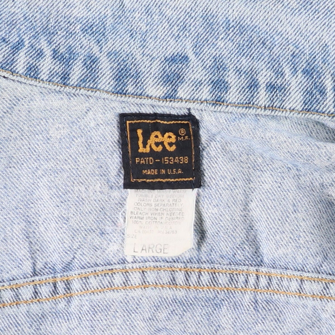 Vintage Lee Riders denim jacket from the 1970'S and 1980s, made in the USA, size L, for women. cotton blue type Vintage Second Hand