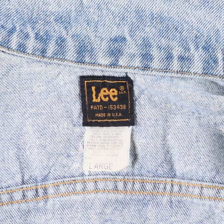 Vintage Lee Riders denim jacket from the 1970'S and 1980s, made in the USA, size L, for women. cotton blue type Vintage Second Hand