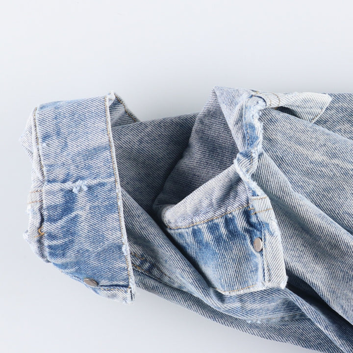 Vintage Lee Riders denim jacket from the 1970'S and 1980s, made in the USA, size L, for women. cotton blue type Vintage Second Hand