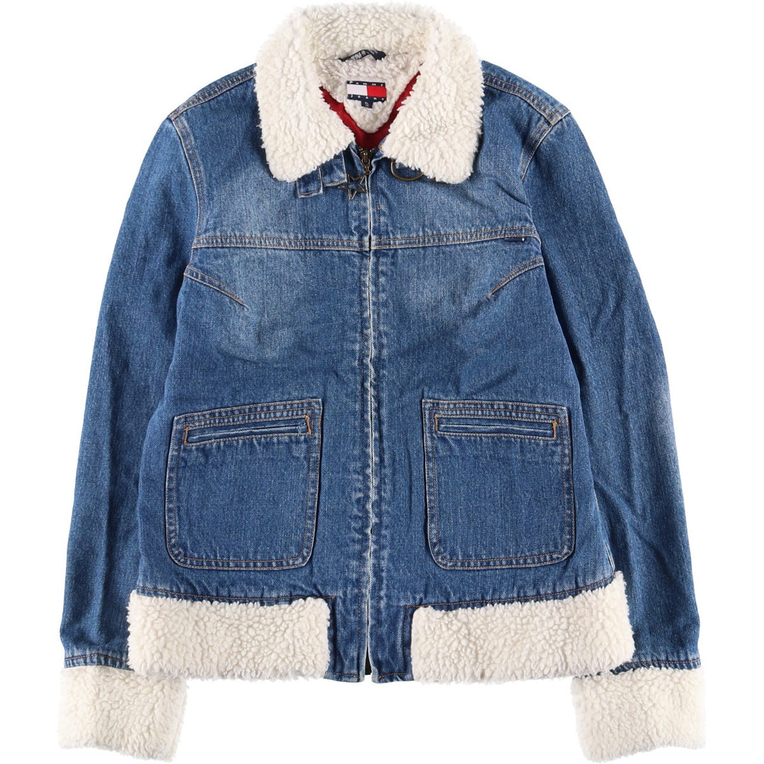 90'S Tommy Hilfiger Jeans padded denim jacket, women's size XL cotton blue type Vintage Second Hand