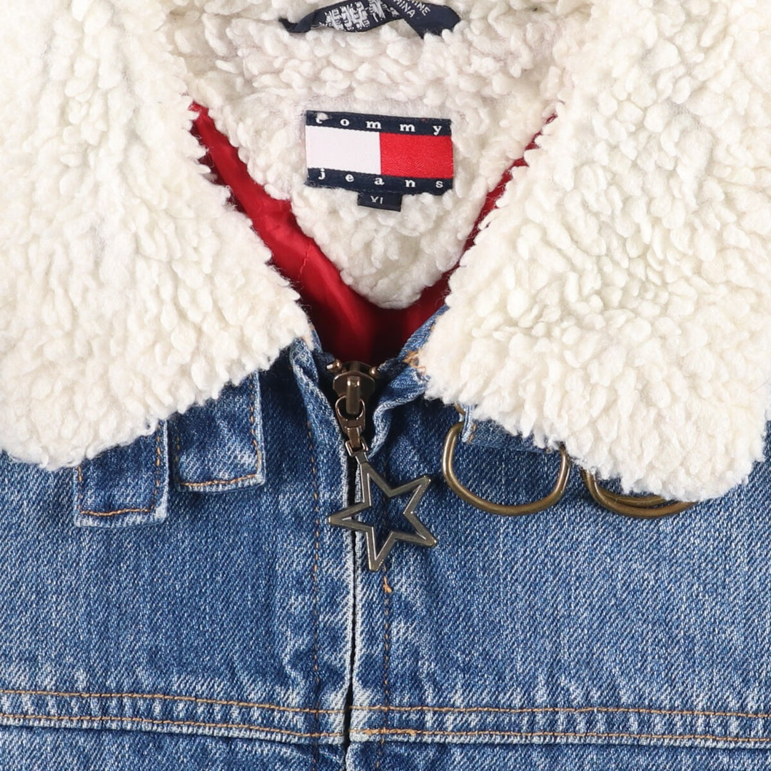 90'S Tommy Hilfiger Jeans padded denim jacket, women's size XL cotton blue type Vintage Second Hand