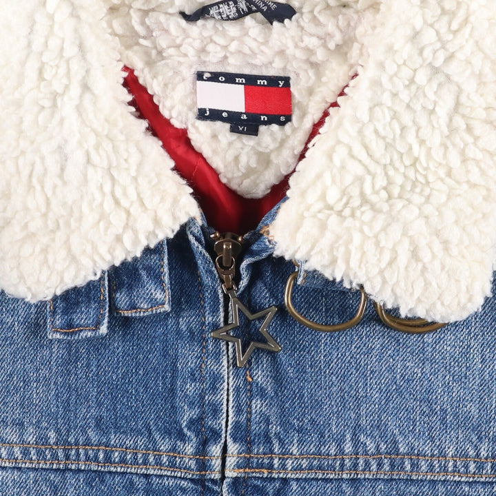 90'S Tommy Hilfiger Jeans padded denim jacket, women's size XL cotton blue type Vintage Second Hand