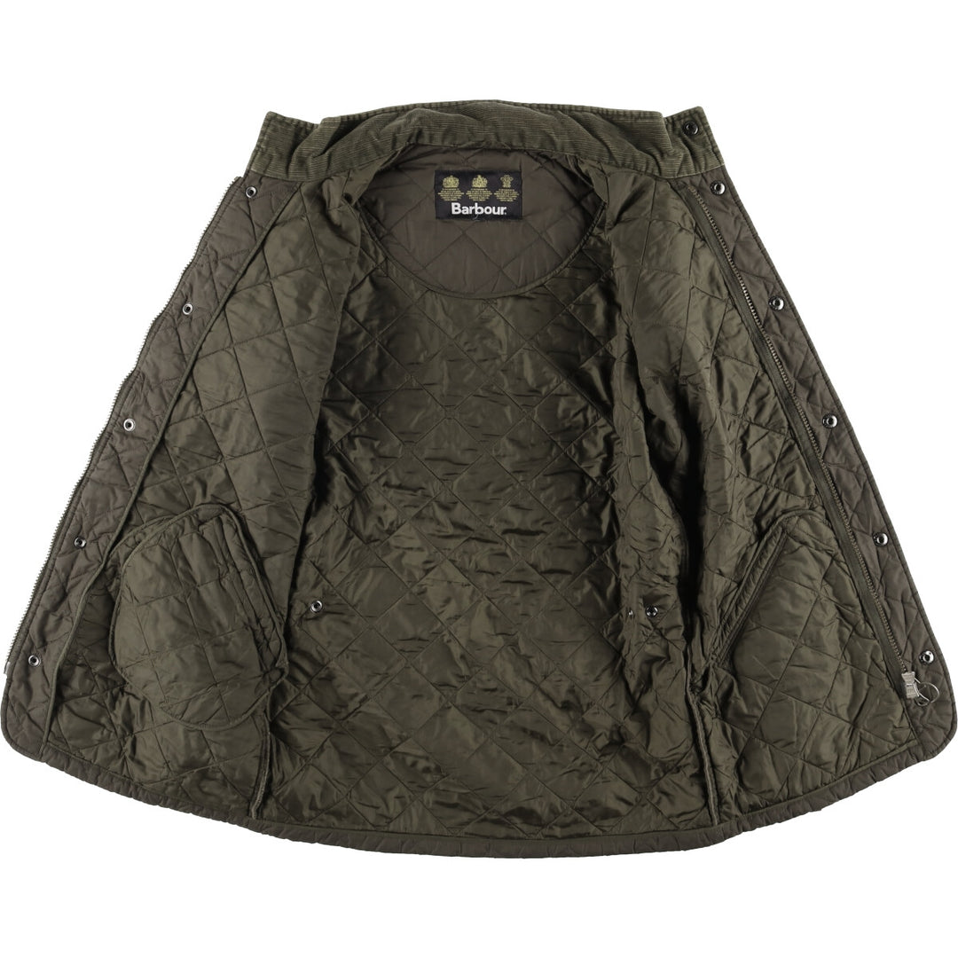 Barbour padded quilted jacket, women's size S unclear Khaki type Vintage Second Hand